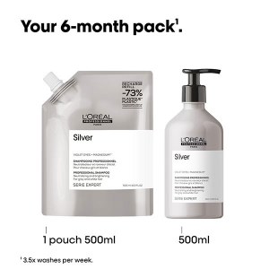 Additional picture of Loreal Silver Shampoo Refill 500ml