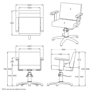 Additional picture of Rem Fame Hydraulic Chair Blk