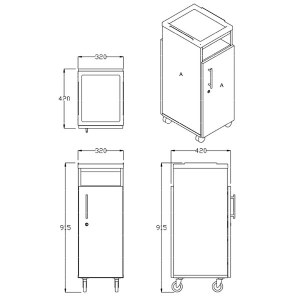 Additional picture of Rem Secura Trolley Black