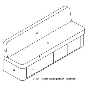 Additional picture of Rem Village Waiting Seat 4Pos