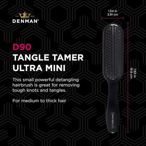 Additional picture of Denman D90 Mini Detangler Blk