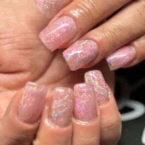 Additional picture of EasiBuild Gel Pink Glitter 8ml