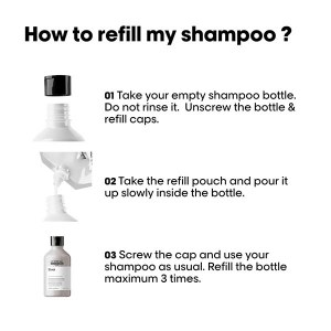 Additional picture of Loreal Silver Shampoo Refill 500ml