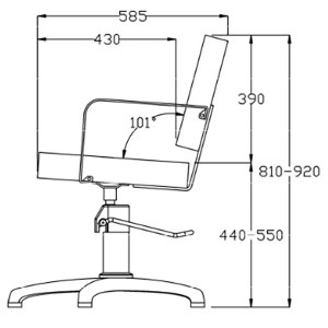 Additional picture of Rem Nero Hydraulic Chair Col
