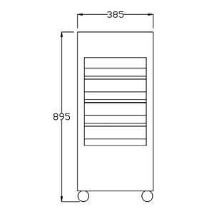 Additional picture of Rem Studio Trolley White Flat