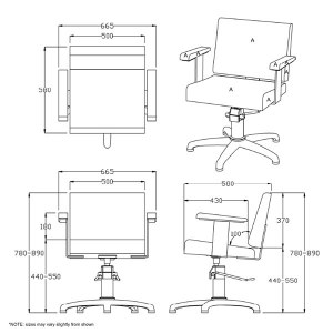 Additional picture of Rem Fame Hydraulic Chair Col