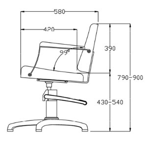 Additional picture of Rem Samba Hydraulic Chair Col