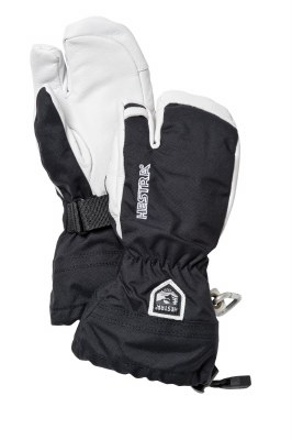 Hestra Army Leather Heli 3 Finger Junior Black 4 2023