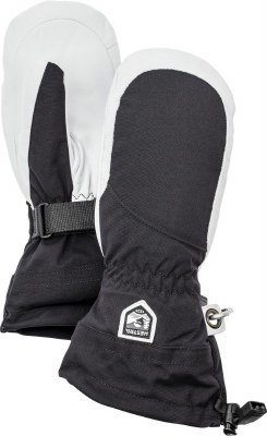 Hestra Womens Heli Ski Mitten Black/Off White 8 2024