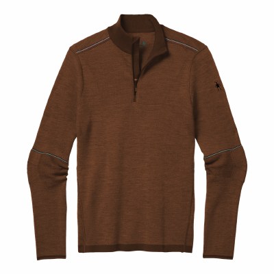 Smartwool Intraknit Thermal Max Quarter Zip Mens Fox Brown Extra Large 2024