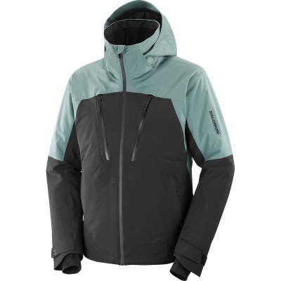 Salomon Brilliant Mens Jacket Deep Black/North Atlantic Small 2025