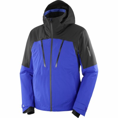 Salomon Brilliant Mens Jacket Surf The Web/Deep Black Large 2025