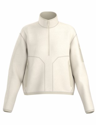 2027 Arcteryx Women Covert Half Zip Crop Arctic Silk Small
