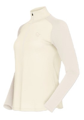 2027 Norrona Femund Women's pureUll Zip Neck Whisper White Small