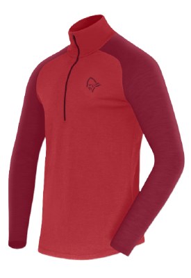 2027 Norrona Femund Men's pureUll Zip Neck Cowhide/Port Medium
