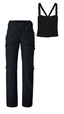 2027 Norrona Lofoten Women's Gore-Tex Insulated Pant flex1 Bib Black Caviar Large SHORT