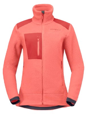 2027 Norrona Trollveggen Women's warm3 Jacket Deep Sea Coral/Baked Apple Small