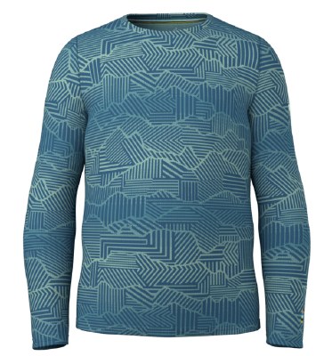 2027 Smartwool Kids' Merino Crew Indigo Linear Peaks Small