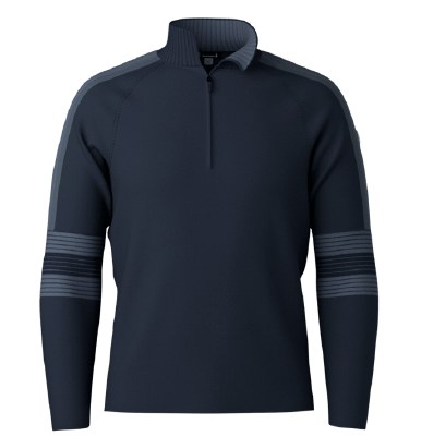 2027 Smartwool Men's Alpine 1/2 Zip Deep Navy Nightfall Blue Medium