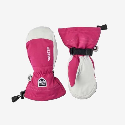 2026 Hestra Army Leather Heli Ski Jr. Mitt Fuschia 5