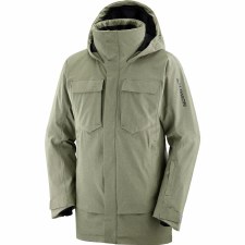 Salomon Stance Cargo Mens Jacket Olive Night/Heather Medium 2024