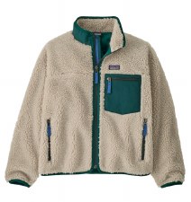 2026 Patagonia Kids Retro-X Jacket Natural Canopy Green Large