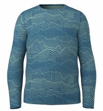 2027 Smartwool Kids' Merino Crew Indigo Linear Peaks Small