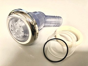 WATERWAY FLUSH MOUNT 3/4" RB, SMOOTH RING, FOUNTAIN JET