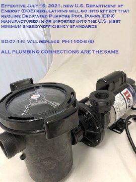 WATERWAY SD-07-1-N ENERGY EFFICIENT HIFLO 2  -  1 HP, 1 SPEED