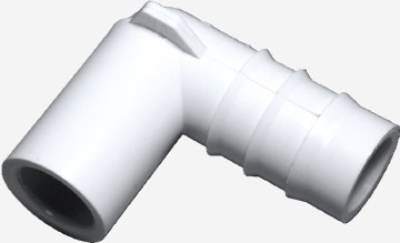 WATERWAY 1/2" SPG X 3/4" BARB 90 ELL
