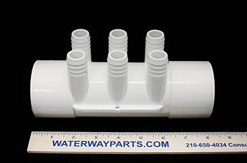 WATERWAY SPA MANIFOLD 2&quot;S X 2&quot;S X (6) BARBS
