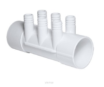 WATERWAY SPA MANIFOLD 2"S X 2"S X (6) BARBS  672-7120