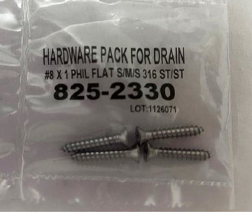 WATERWAY SCREW SET FOR 9X9 GRATE  825-2330