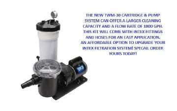 WATERWAY  TWM-30 CARTRIDGE FILTER SYSTEM IS A SUITABLE UPGRADE FOR AN INTEX POOL SYSTEM