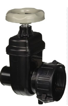 WATERWAY GATE VALVE WITH 1.5 &quot; UNION X 1.5&quot; HOSE ADAPTER WV001H
