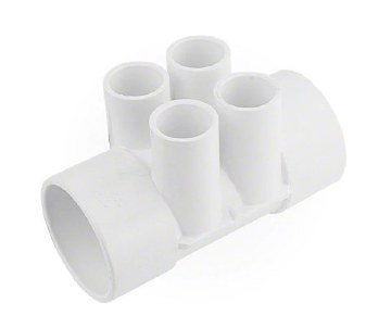 WATERWAY SPA MANIFOLD 2"S X 2"S X (4) 3/4" SLIP PORTS  672-4210