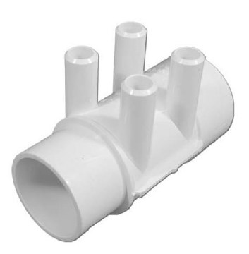 WATERWAY SPA MANIFOLD 2&quot;S X 2&quot; SPG X(4) 3/4&quot; SMOOTH BARB PORTS