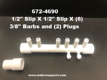 WATERWAY  SPA MANIFOLD 6 PORT 672-4690