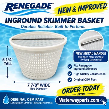 WATERWAY RENEGADE GUNITE SKIMMER BASKET 542-3240