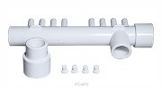 WATERWAY 8 BARB MANIFOLD TEE, 1 SPG X 1 SCKT X 1 SPGT  672-4370