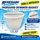 WATERWAY RENEGADE GUNITE SKIMMER BASKET 542-3240
