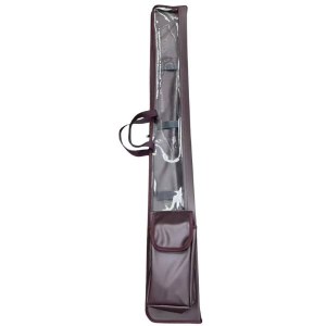 Faux Leather Lulav and Esrog Holder Clear Front Carry Handle Brown 47"