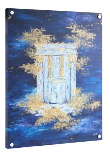 Lucite Painted Bais Hamikdash Floating Wall Hanging Artwork 16" x 20"
