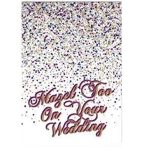 Wedding Counter Card Confetti Design 12 Pack