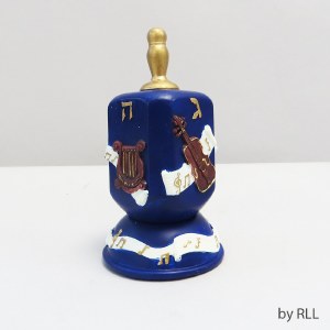 Polystone Dreidel with Stand Musical Instruments Design