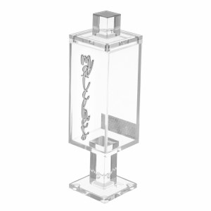 Lucite Matches Holder Magnetic Closure Silver