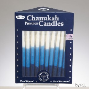 Chanukah Candles Premium  Blue, Light Blue & White