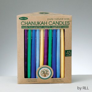 Chanukah Candles Organic Vegetable Wax Multi Colors