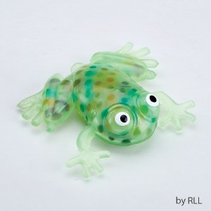 Passover Green Squish Frog Filled with Colored Gel Beads