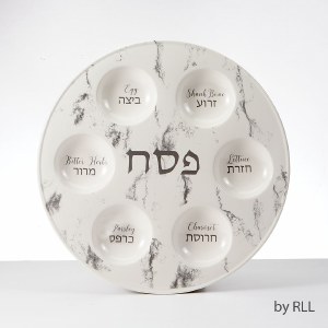 Ceramic Seder Plate Marble Design